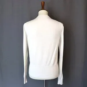 Cardigan Blanc Dolce & Gabbana - Taille 42 (S) - Motif Floral Tricoté - Coton Et Soie - Occasion Parfait état